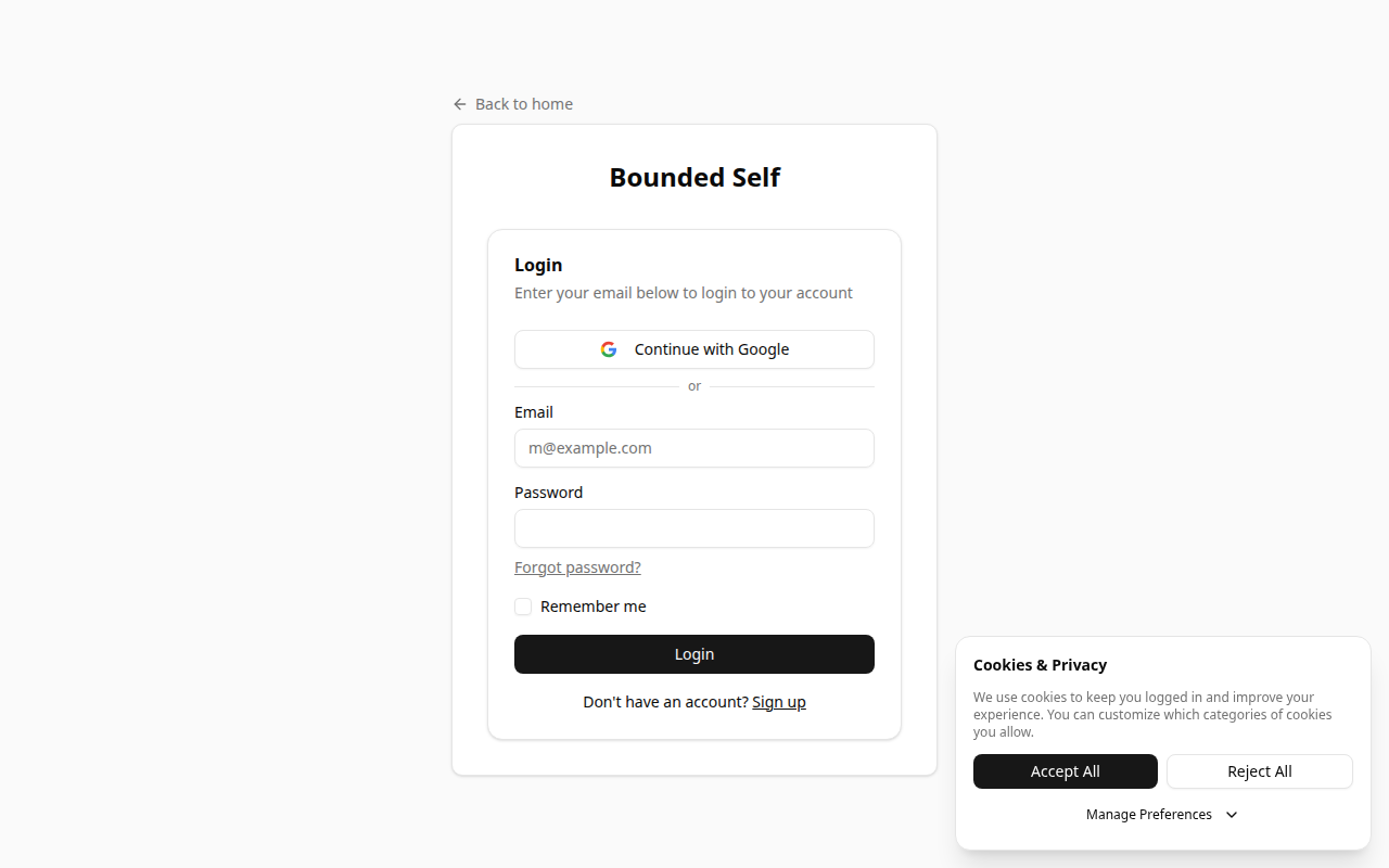 New experiment form with hypothesis, category, measure, and duration fields